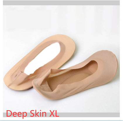 3D Arch Foot Massage Health Care Women Summer Socks Ice Silk Socks Shallow Mouth Silica Gel Invisible Slippers Feet Care