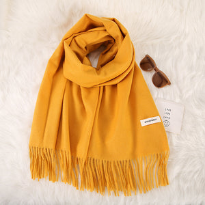 Women's Fashionable All-match Cashmere Tassel Double-sided Scarf