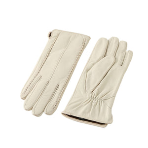 European And American Ladies Color Sheepskin Gloves Fashion Autumn And Winter Warm With Velvet