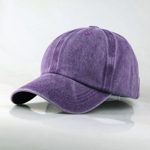 Washed Solid Color Light Board Baseball Cap For Women