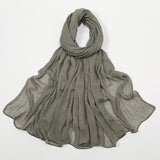 Curling Rayon Wrinkle Scarf Women's Simple Toe Cap