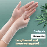 Disposable Dishwashing Gloves Female Extended Waterproof Latex