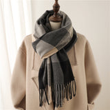 Thick Warm Outer Shawl Tassel South Korea Artificial Cashmere Scarf