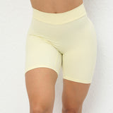 Back Waist Deep V-shaped Wrinkle Tight Yoga Shorts