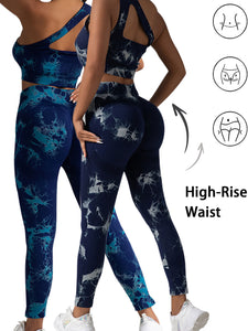 2pack Tie-dye Yoga Pants Seamless Yoga Pants
