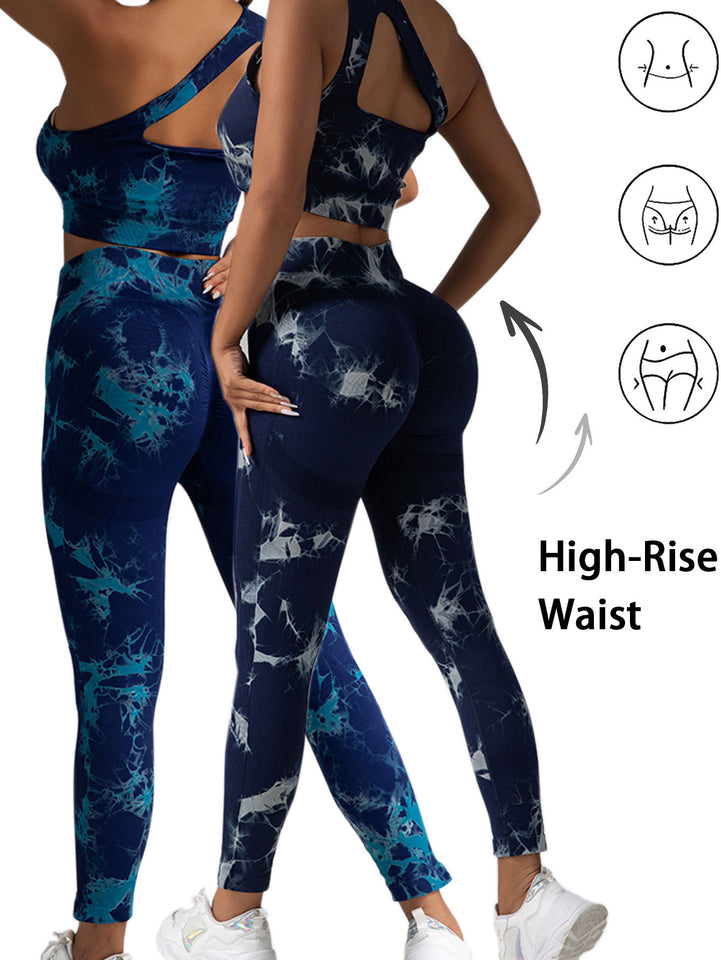2pack Tie-dye Yoga Pants Seamless Yoga Pants