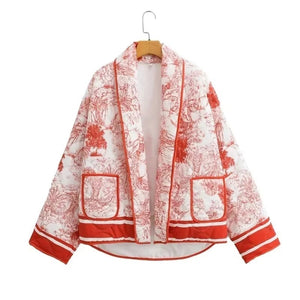 Women's 6-color Printing Cotton Jacket