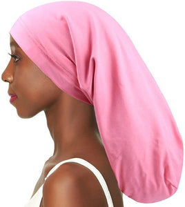 Women's Satin Satin Lined Adjustable Long Nightcap