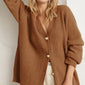 Popular Solid Color Cardigan Sweater Coat For Women