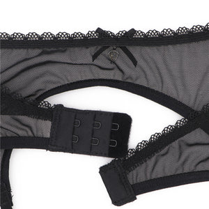 Lace Garter Belt Bra Stocking Set