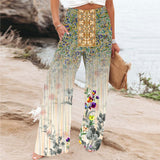 Elegant Series New Printed Loose High Waist Casual Wide Leg Pants