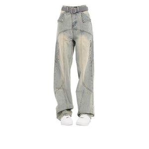 Women's Retro Straight American-style Wide-leg Jeans