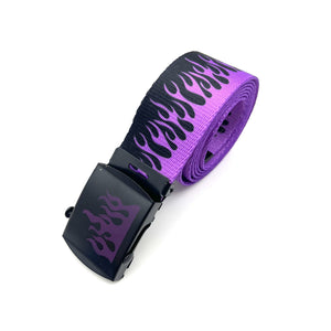 Fashion Hip Hop Personal Leisure Flame Canvas Belt