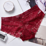 Women's Low Waist Lace Hollow Briefs