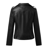 Plus Size Women's Short Coat PU Motorcycle Clothing Slim Winter Leather Jacket