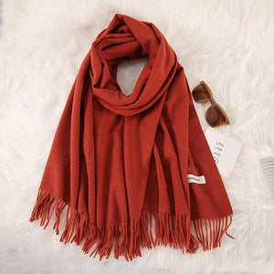 Women's Fashionable All-match Cashmere Tassel Double-sided Scarf