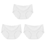 3Pcs Seamless Underwear Silk For Women Panties Lingerie Sexy