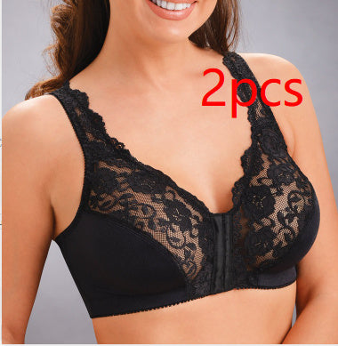 Europe And America Front Button Sports Bra Plus Size Steelless Underwear