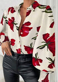 Print Lantern Sleeve Shirt