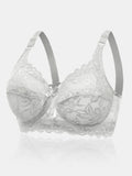 3PS Plus Size Cotton Cup Adjustable Lace Sexy Bra