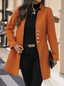 Autumn And Winter Slim Korean Style Solid Color Women's Woolen Coat Jacket