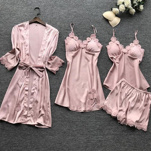 Women's Lace Sexy Lingerie Four-piece Set