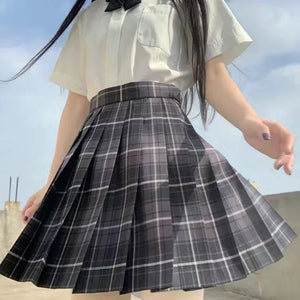 Student Jk Plaid Skirt Preppy Style Skirt