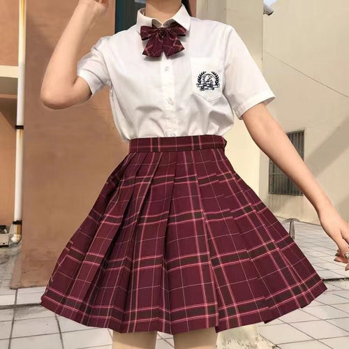 Student Jk Plaid Skirt Preppy Style Skirt