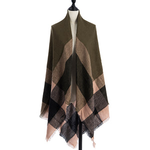 Women's Cashmere-like Plus-sized Double-sided Qicaigei Scarf Shawl