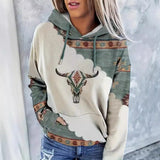 FallWinter Hoodie Ethnic Print