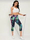 Trousers Belly Contracting Hip Lifting Yoga Fitness Exercise Nude Feel Tight Leggings Printing