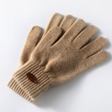 Pure Cashmere Cold-proof Outdoor Thickened Thermal Knitting Finger Gloves