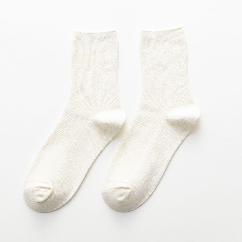 Summer Candy Color Solid Color Mid-calf Length Socks