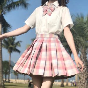 Student Jk Plaid Skirt Preppy Style Skirt