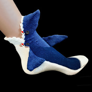 Shark Bite Wool Knitted Indoor Slippers Socks