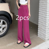 Women's New High Waist Loose Drape Suit Wide Leg Pants