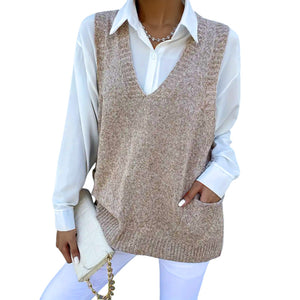 Women's All-match Simple Pullover Solid Color Vest