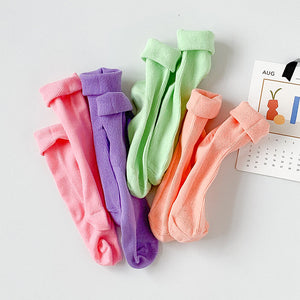 Summer Candy Color Solid Color Mid-calf Length Socks