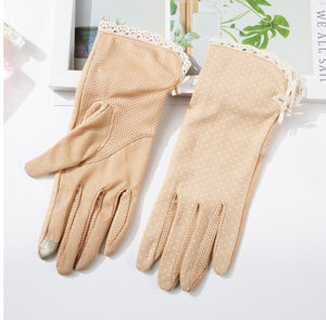 Thin Non-slip Breathable Touch Screen Cotton Short Gloves