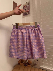 Ladies New Korean Plaid Breathable Shorts