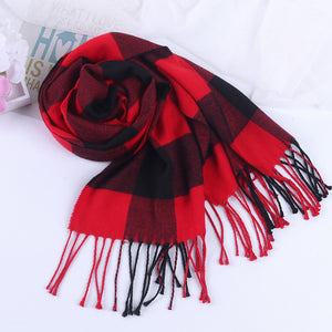 Autumn And Winter British Style Plaid Scarf Winter