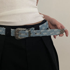 Women's Summer Decorative Butterfly Smooth Buckle Belt