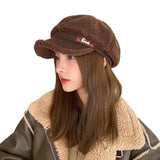 Autumn And Winter Woolen Thick Warm Peaked Cap