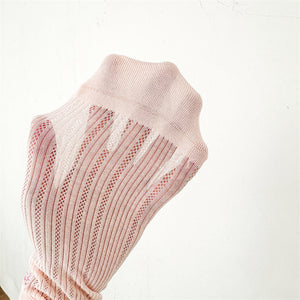 Bow Embroidered Short Thin Socks