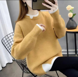 All-matching Loose Knitted Pullover Top