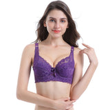 3PS Plus Size Cotton Cup Adjustable Lace Sexy Bra