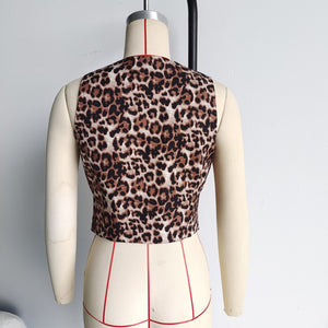 European And American Personalized Fashion Short Animal Pattern Vest