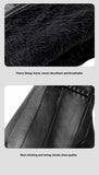 Genuine Leather Gloves For Men Women Fleece Lined Padded Warm Keeping Sheepskin Gloves