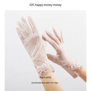 Lightweight Breathable Lace Sun Protection Gloves