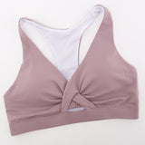 High-intensity Sports Bra Damping Cross-gathering Deep V Underwear